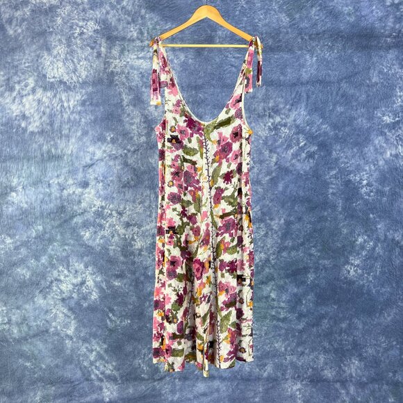 Zara Knit Floral Knit Jumpsuit Sz S - Picture 1 of 3